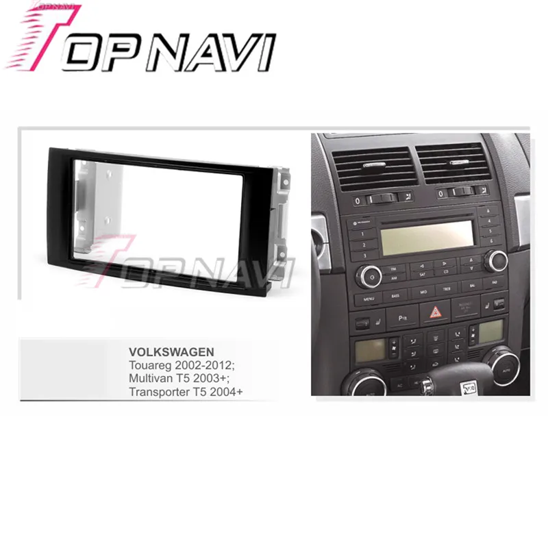 Topnavi 2 DIN качество автомобиля радио фасции Для VW Touareg 2009 автостерео интерфейс тире CD отделка Установка комплект