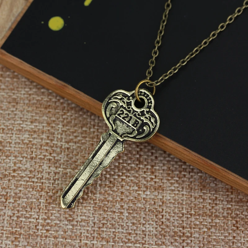 Мода Шерлок's House Key to 221B высококачественные ожерелья бронзер серебро а Шерлок вдохновил брелоки и подвески