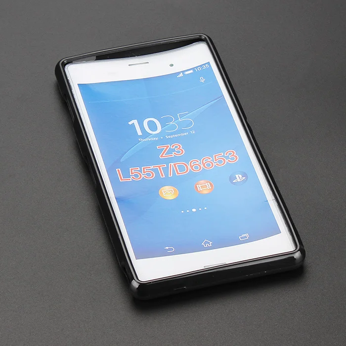 Для Sony Z3 Compact mini черный гелевый ТПУ тонкий мягкий силиконовый чехол для телефона