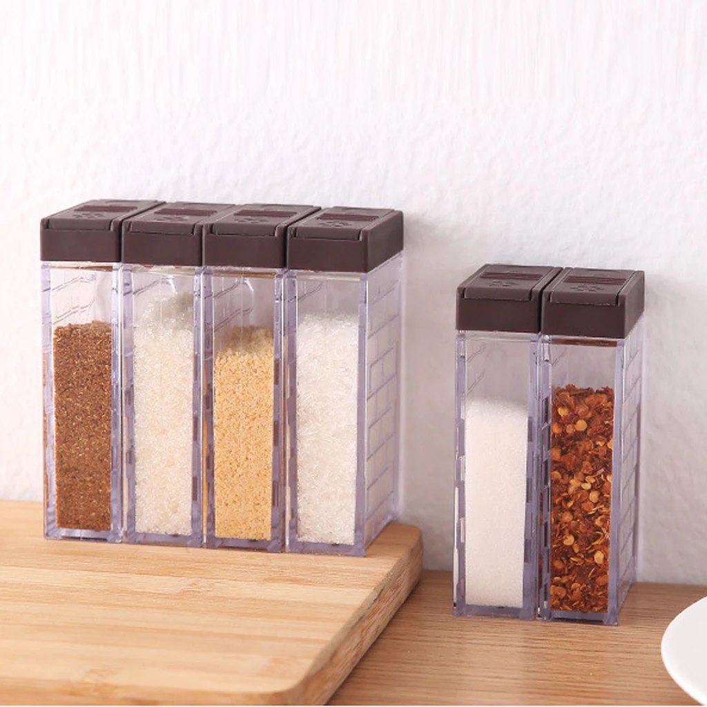6 шт./компл. Кухня приправ для хранения специй бутылка прозрачная коробка и набор