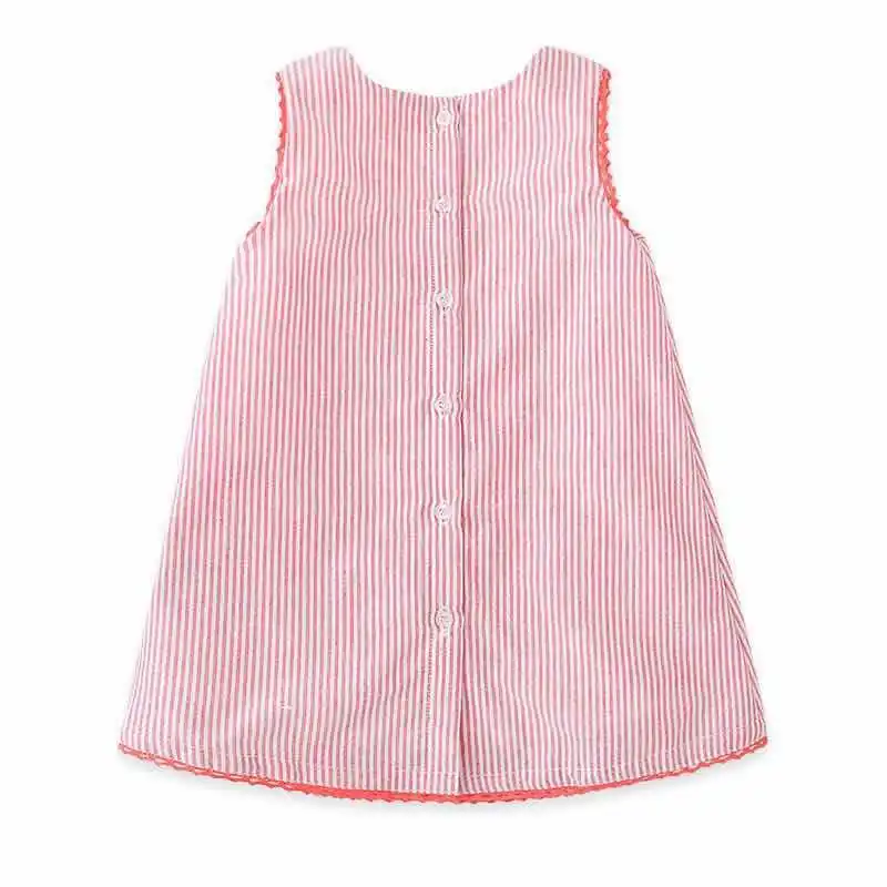 2019 Spring Summer Girls Sleeveless Dress Flaky Clouds Pinstripe Rainbow Single A -line Dresses Young Clothing | Детская одежда и