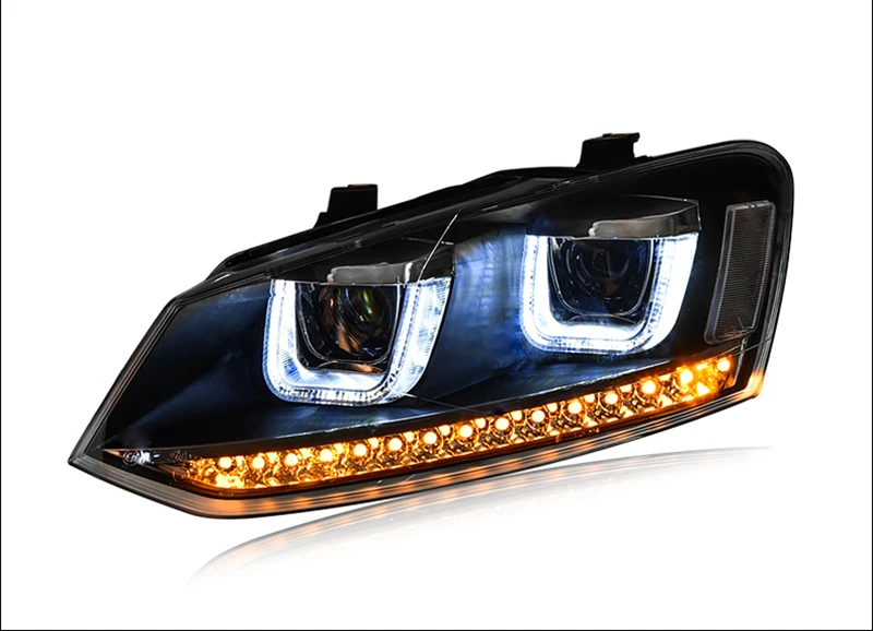 Автомобильная фара для Фольксваген Поло фары 2009- GTI светодиодный фары DRL