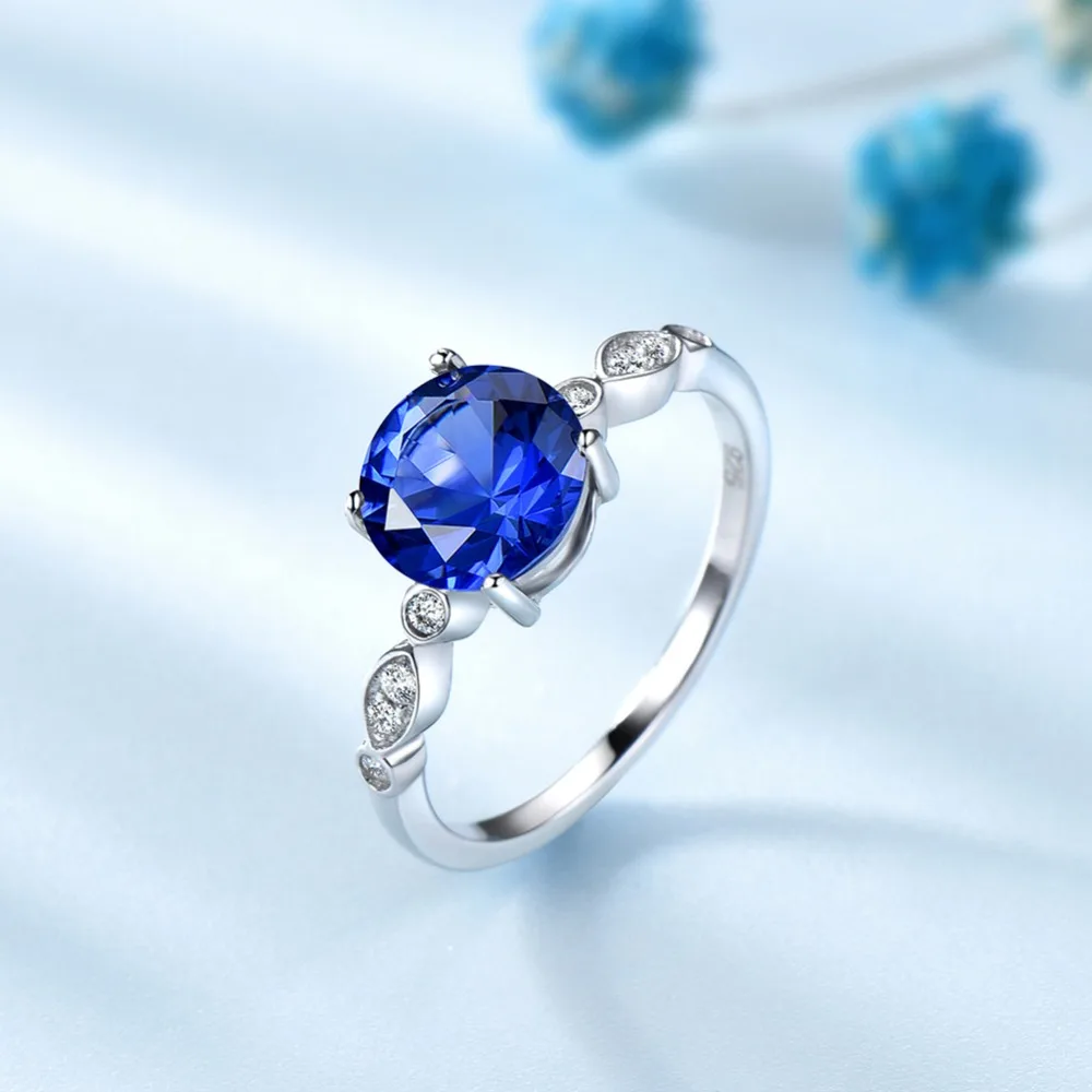 ORSA JEWELS, Настоящее серебро 925 пробы, женские свадебные кольца, имитирующие Сапфир, роскошное женское кольцо, хорошее ювелирное изделие, подарок VSR04