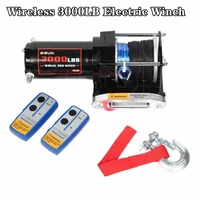 winch car 12v wireless 3000lb 1361kg electric winch synthetic rope atv electric winch