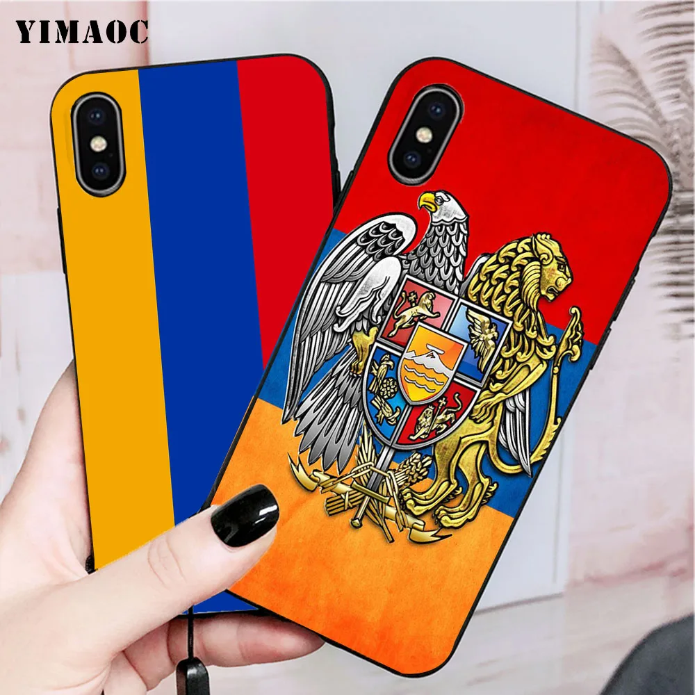 YIMAOC Armenia Flag coat of arms Soft Case for iPhone XS Max XR X 7 8 6 6S Plus 5 5S SE |