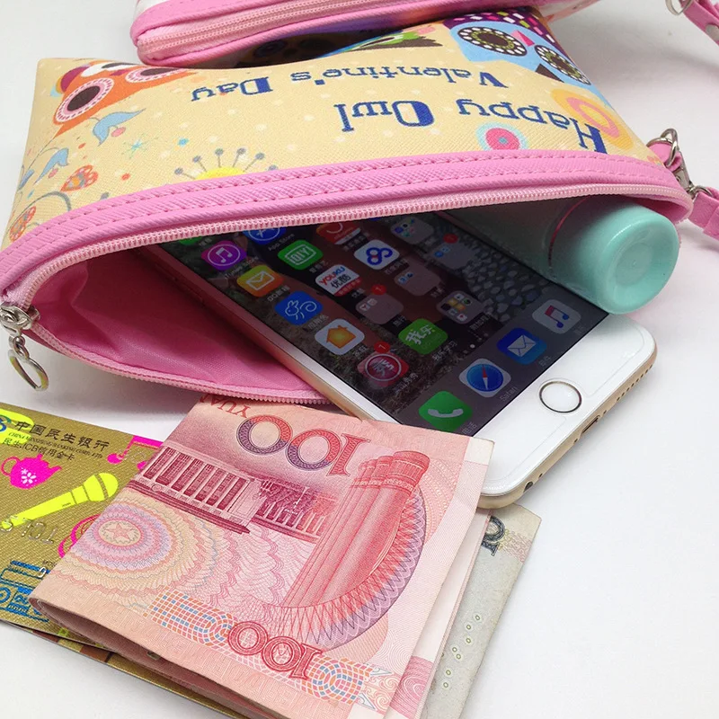 Модный милый мультяшный пенал из искусственной кожи с совами чехол для ручки