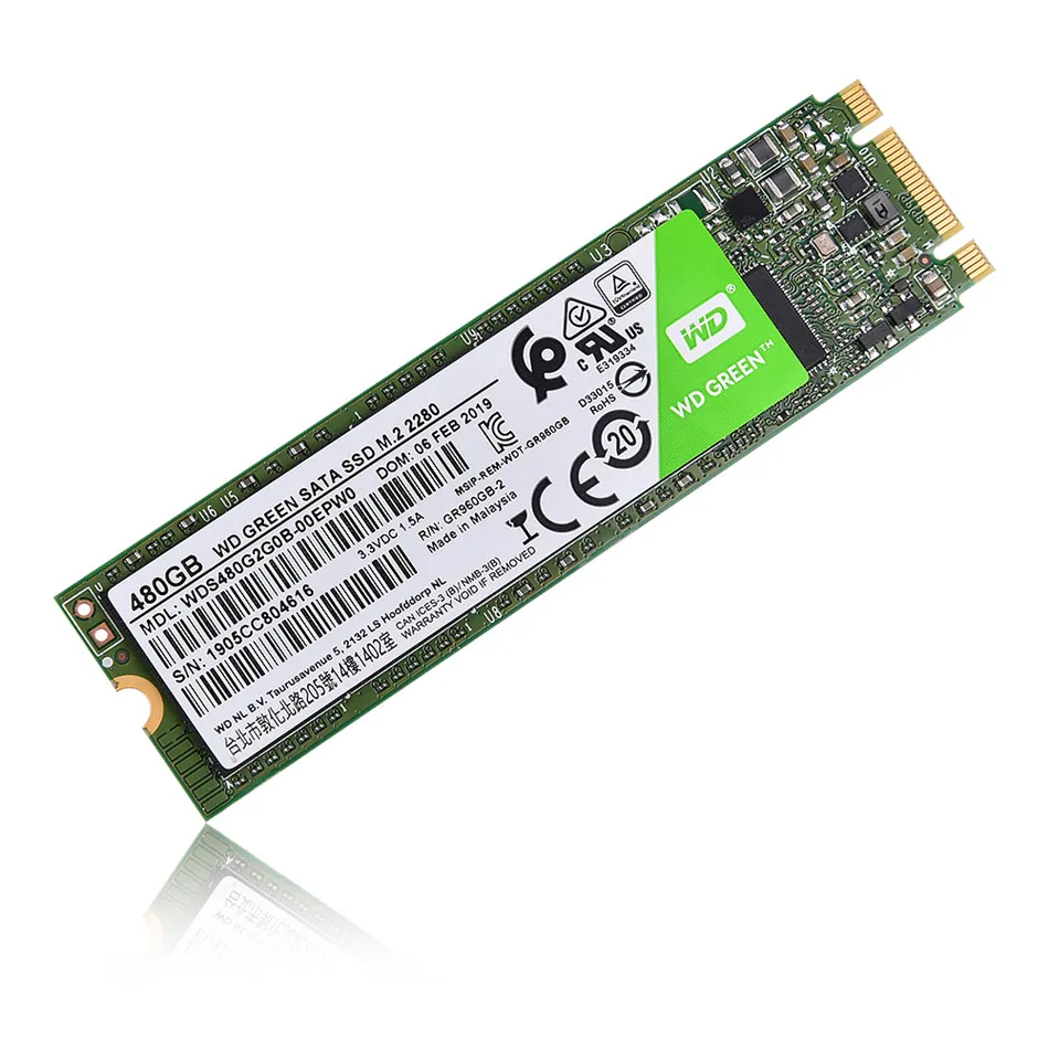 WD Green SSD M.2 2280 240 ГБ 480 ГБ PC SATA 6 ГБ/сек. M.2 2280 Внутренний твердотельный Накопитель SSD для компьютера ноутбука ПК HDD NGFF 22*80 мм