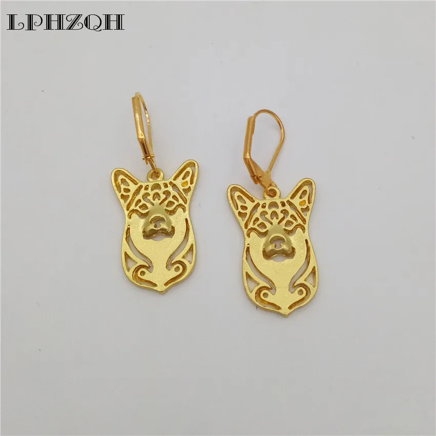 LPHZQH 2017 Модные полые серьги из сплава Pembroke Welsh Corgi Dog для женщин девушек влюбленных