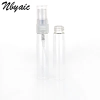 nbyaic 50pcs portable mini perfume bottle glass empty bottle cosmetics bottled toner spray bottle nebulizer 2ml 3ml 5ml 10ml