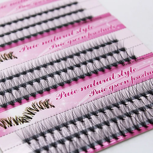6/8/10/12/14 мм 60 шт. накладные ресницы Профессиональный макияж натуральный кластеры ресницы прививки мягкие клей для наращивания ресниц