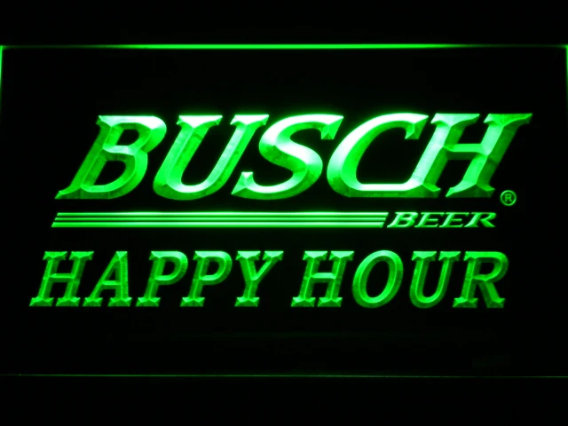 621 Busch пиво Счастливый час бар светодиодсветильник неоновые световые вывески с