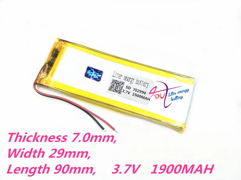 702990 3 7 V 1900MAH 703090 литий полимерный перезаряжаемый аккумулятор для GPS DVD E Book Tablet PC