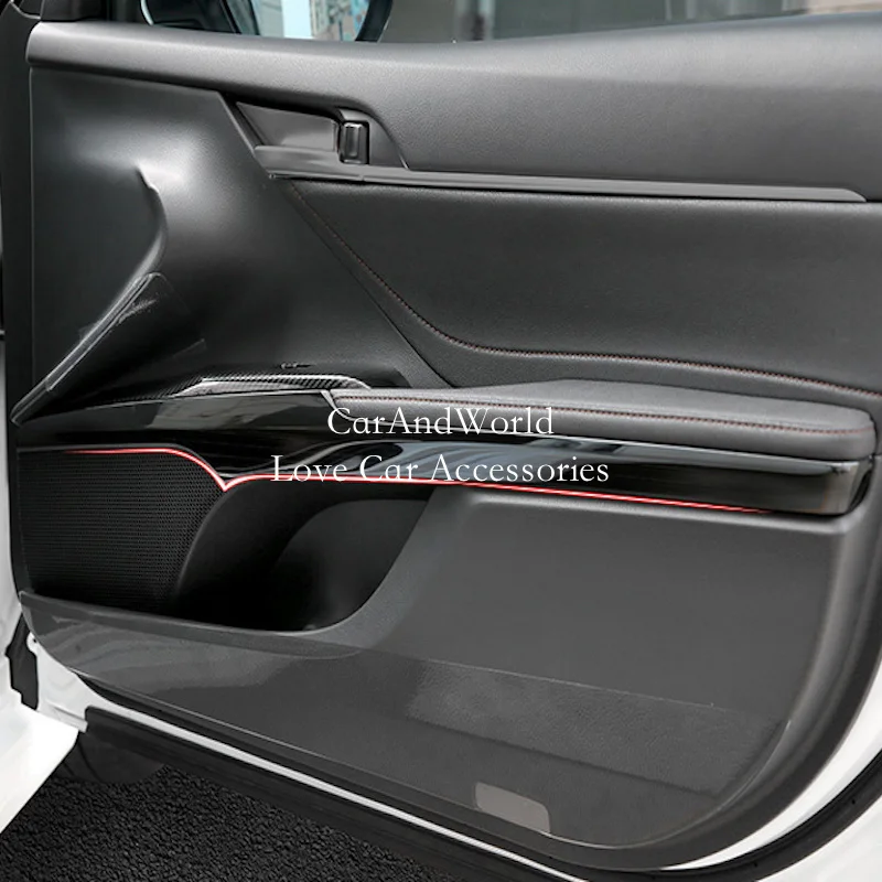 Внутренняя дверная панель подлокотника из нержавеющей стали для Toyota Camry XV70 автомолдинг аксессуары