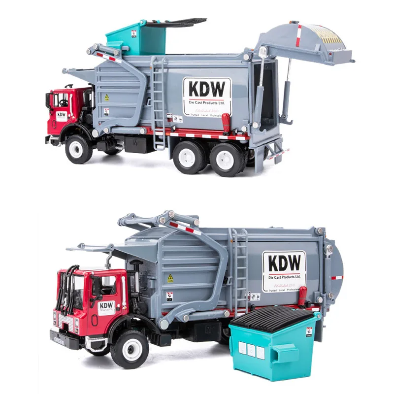 KDW 1:24 мусоровоз детские игрушки металлический материал коллекция украшение