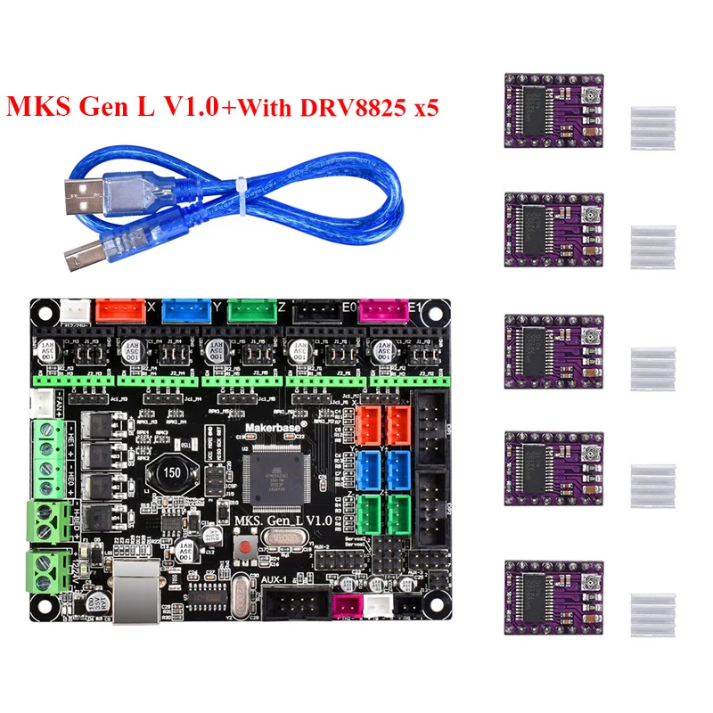 Детали для 3D принтера MKS Gen L V1.0 встроенная фоторампа 1 4 поддержка A4988/DRV8825/TMC2130