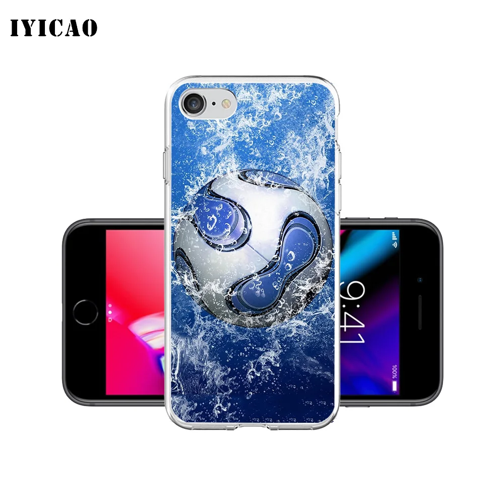 IYICAO Fire Football sky moon Мягкий силиконовый чехол для телефона iPhone X XR XS MAX 6 6s 7 8 Plus 5 5S SE TPU |