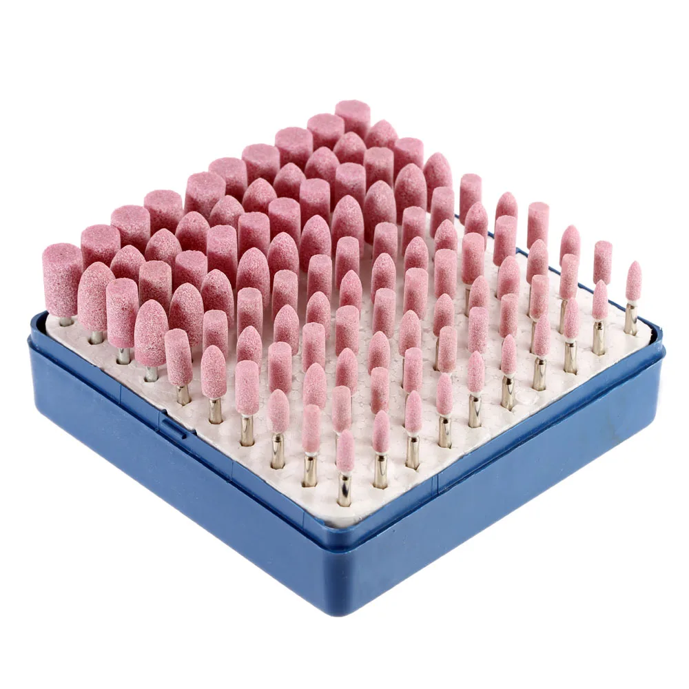 

100 шт., абразивные каменные точки, электрические шлифовальные аксессуары Dremel, полировальная шлифовальная головка, набор инструментов для вращающегося инструмента Dremel