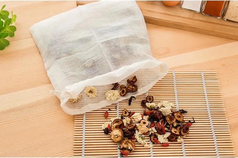 1 шт. шнурок медицина хлопок сумка Кухня Саше Мешок шлака разделения Пособия по