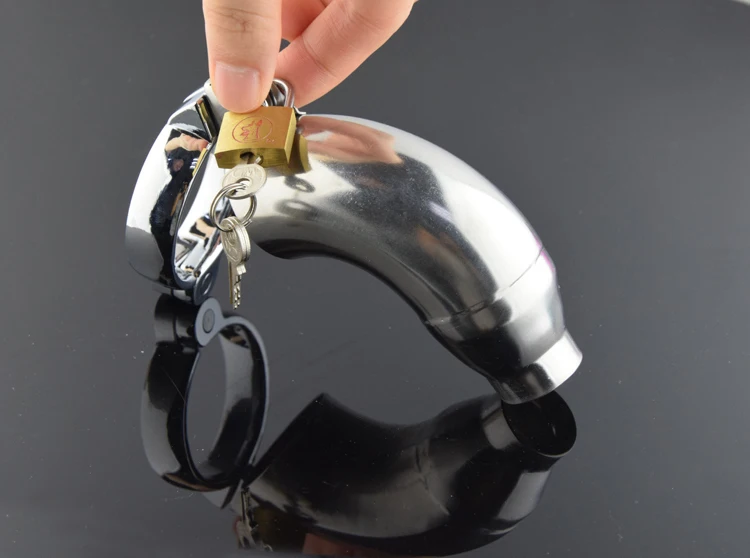 Хромированное металлическое мужское устройство целомудрия петух клетки мужской