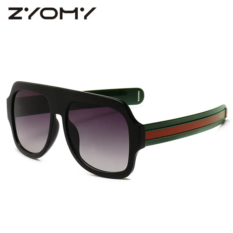 C6 black green Квадратные роскошные мужские очки с большой оправой HD линзами, женские солнцезащитные очки Oculos de sol, брендовые дизайнерские очки для вождения, солнцезащитные очки - Цвет линз: C6 black green