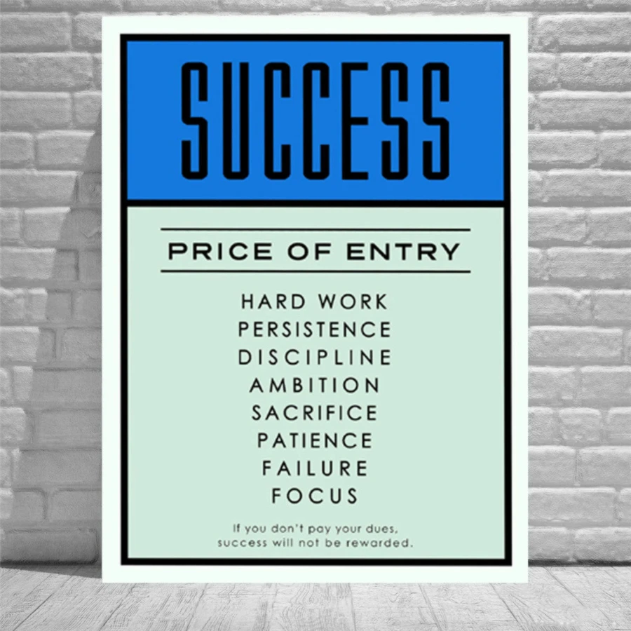 Alec Monopolys Success HD Wall Art Холст с печатью постера живопись декоративная картина для