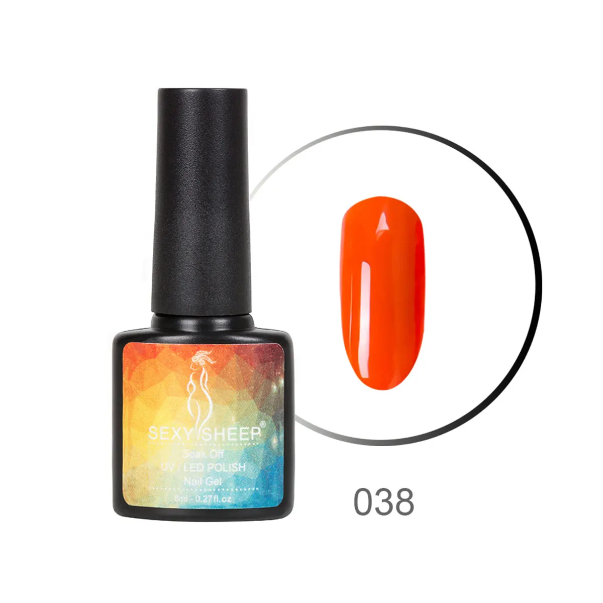 038 8ML Gel Nail Polish Colorful UV Gel Soak Off Gel Polish Semi-Permanent Varnish Red Black Gray Green Nail Color Manicure Nail Art - Цвет: 038