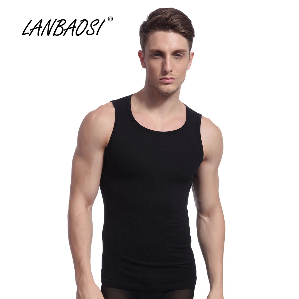 Мужское нижнее белье LANBAOSI мягкая дышащая стрейчевая компрессионная рубашка