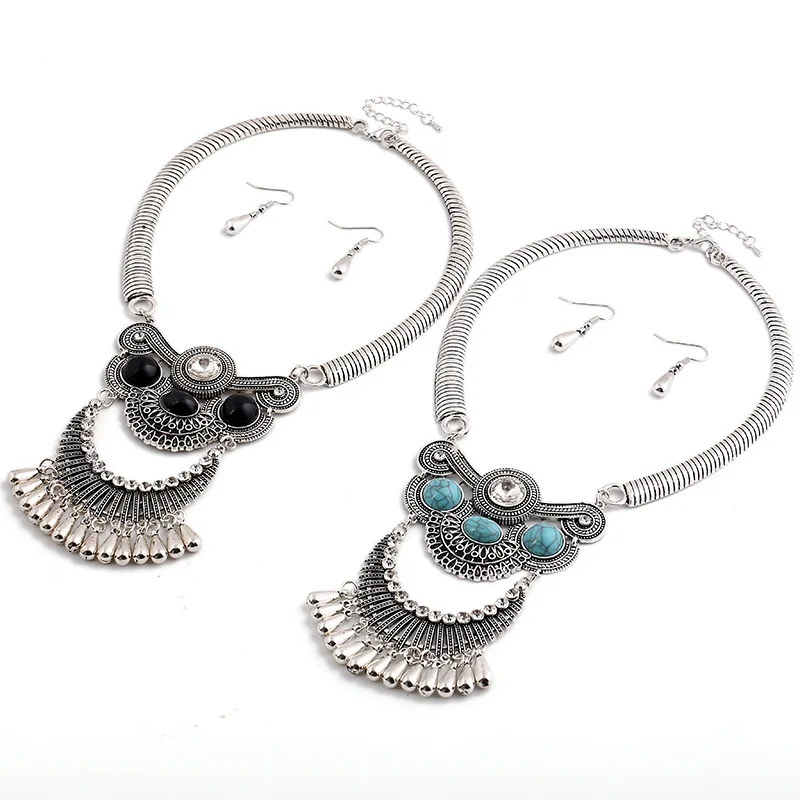 LOVBEAFAS модные браслеты удлиненное ожерелье серьги для женщин ювелирные наборы с