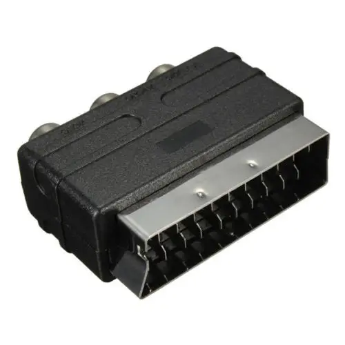 Новый штекер RGB SCART на 3 RCA разъем A/V адаптер конвертер для ТВ DVD видеомагнитофон |