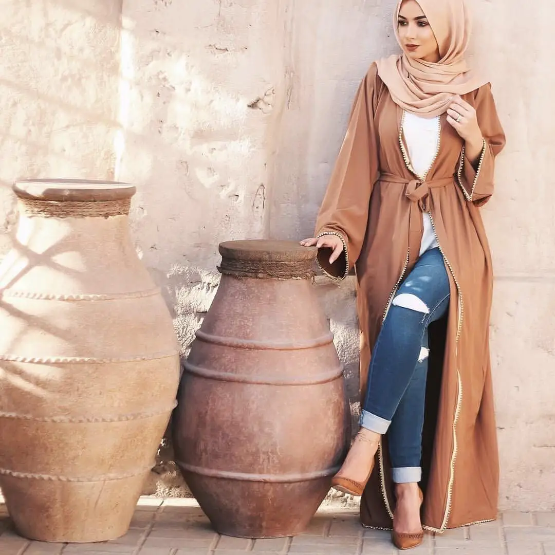 Женский мусульманский открытый кардиган абайя Средний восточное платье jilbaw Коктейльные Кафтан Вечерние Макси-платья арабское платье с изображением индейки пояс повседневные платья