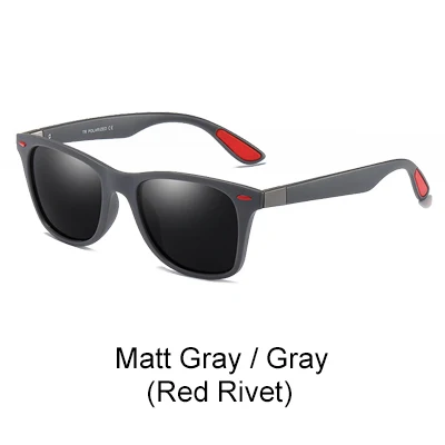 Matt Gray-Red Leg Ralferty, солнцезащитные очки для мужчин и женщин, поляризационные, высокое качество, UV400, солнцезащитные очки, мужские, TR90, оттенки для мужчин, для вождения, рыбалки, спортивные очки FP21 - Цвет линз: Matt Gray-Red Leg