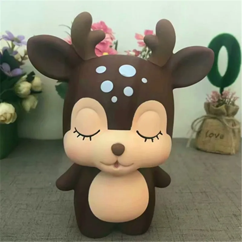 Kawaii мультфильм олень форме экономии денег касса монеты копилка для Для детей