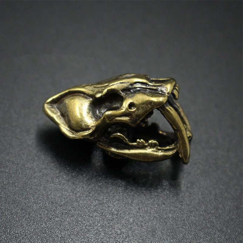Пряжка из чистой меди с головой динозавра латунная декоративная пряжка черепом