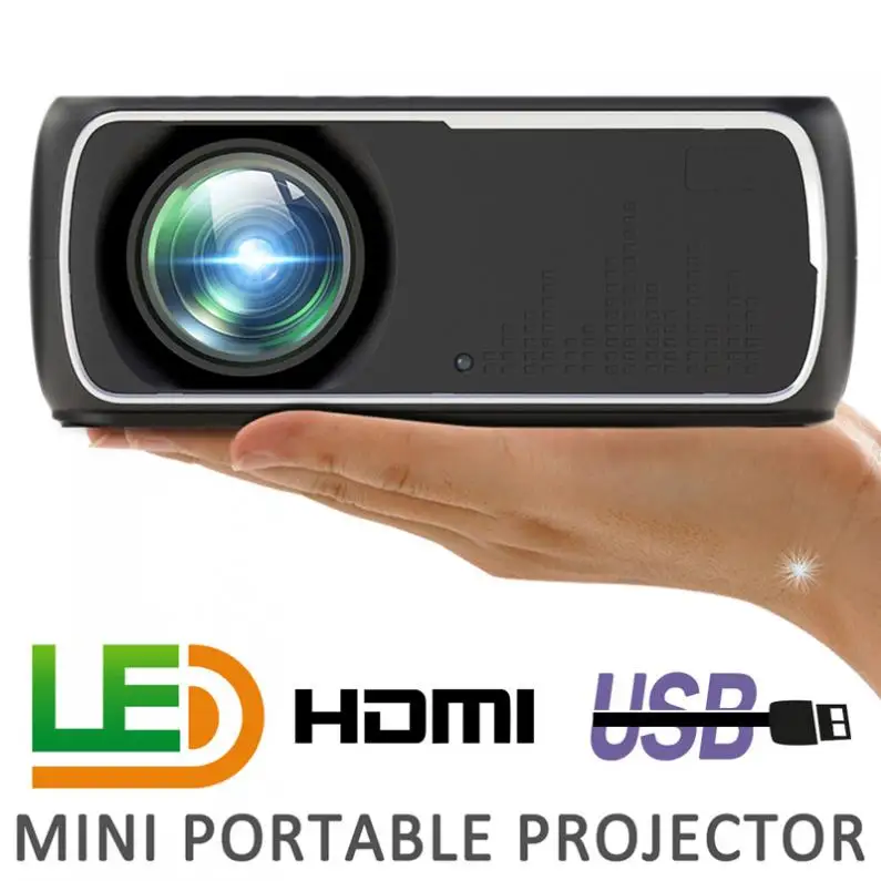 60 Вт 2200 лм 800x480P видеопроектор для домашнего кинотеатра светодиодный HD поддержка
