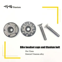 tito mountain bike headset caps bicycle parts titanium cnc headset top cap and titanium bolt m630