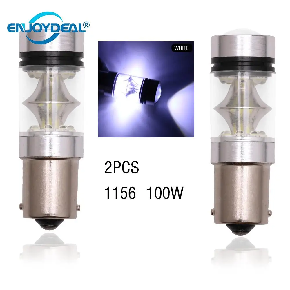 2 шт./компл. 1156 1157 2828 SMD 100 Вт светодиодные лампы дневные ходовые автомобильные