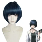 Костюм для косплея P5 Persona 5 Tae Takemi с короткими волосами, термостойкий смешанный, сине-черный, с шапочкой