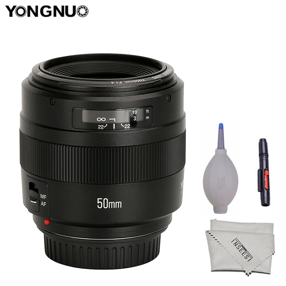 YONGNUO YN50mm Lente F1.4 стандартный объектив Grande Apertura Auto di Messa Fuoco для Canon EOS 70D 5D2 5D3