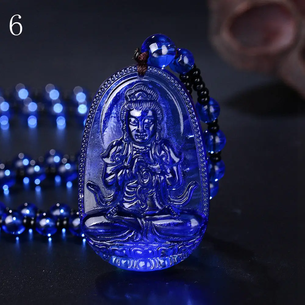 6 Yumten Kyanite, богемное женское ожерелье, мощное Ювелирное Украшение, цепочка из бисера, вечерние украшения, натуральный кристалл, аксессуары, Зодиак, патрон, святой - Цвет камня: 6