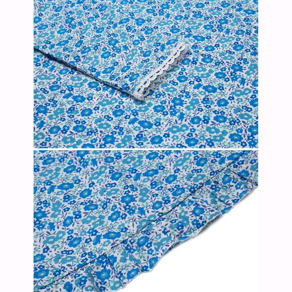 Для женщин Повседневное ночные пижамы Кружева Цветочный принт ночь платье плюс