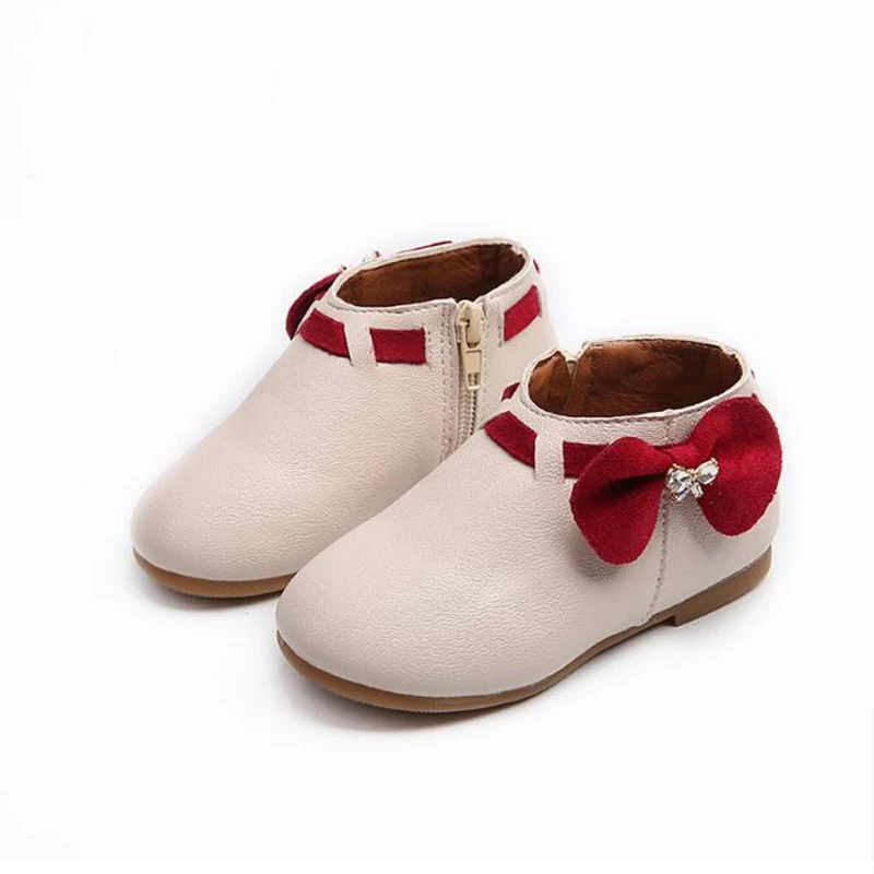 2018 Fashional Girls Casual Shoes Bowtie PU Leather for Princess Ballet Flats Party Wedding |