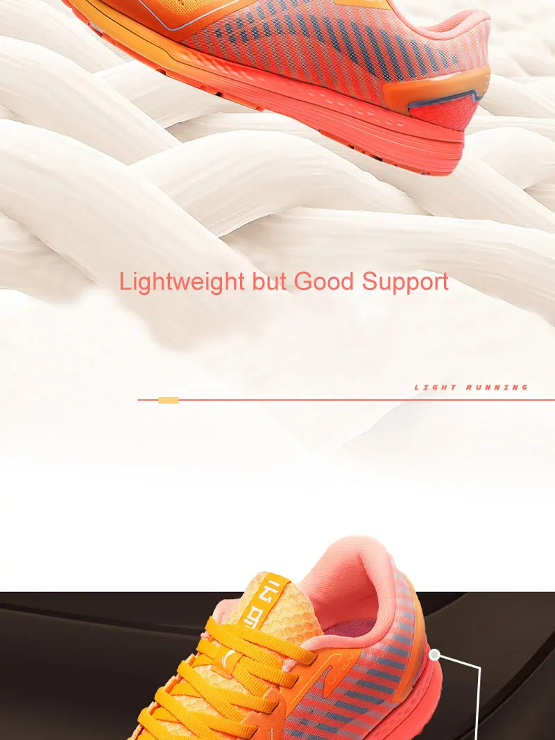 LI-Ning/Женская обувь для гонок средней высоты; профессиональная обувь для марафона; обувь для бега; светильник; дышащие Спортивные кроссовки с прочной подкладкой; ARBN216 XYP854