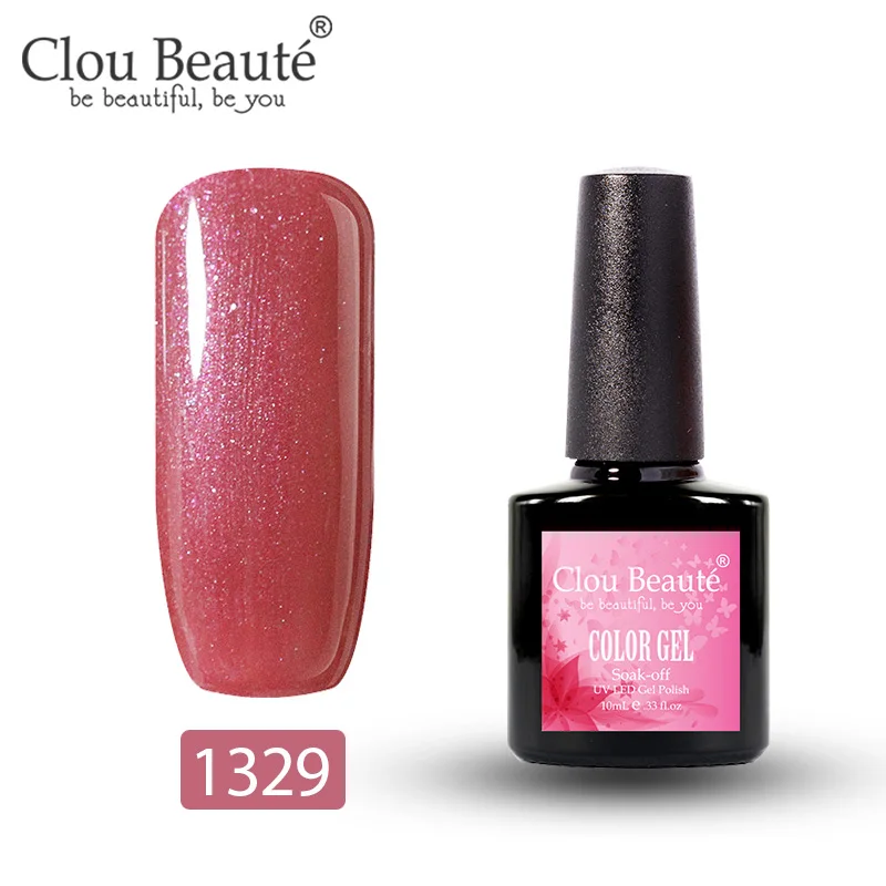Clou Beaute Гель-лак для ногтей УФ Гибридный гвоздь Art Vernis Полупостоянный Гель-лак для ногтей 10 мл замачиваемый эмаль белый - Цвет: 1329