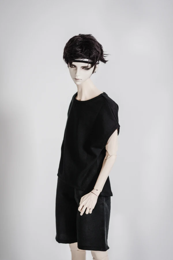 Одежда для куклы BJD футболка с коротким рукавом спереди и сзади 2 цвета на 1/4 1/3 MSD