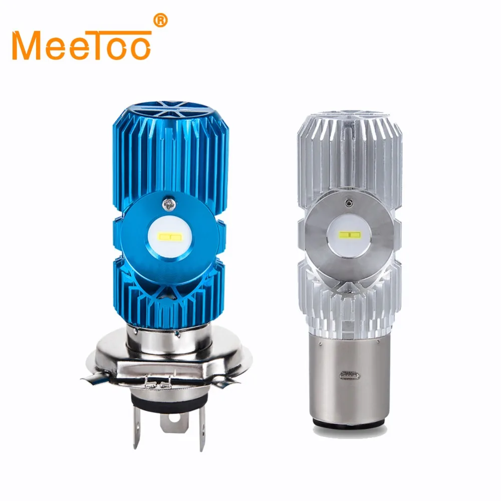 Светодиодные лампы H4 P43t HS1 LED BA20D H6 для фар мотоцикла 2400Lm HI LO аксессуары скутера ДХО