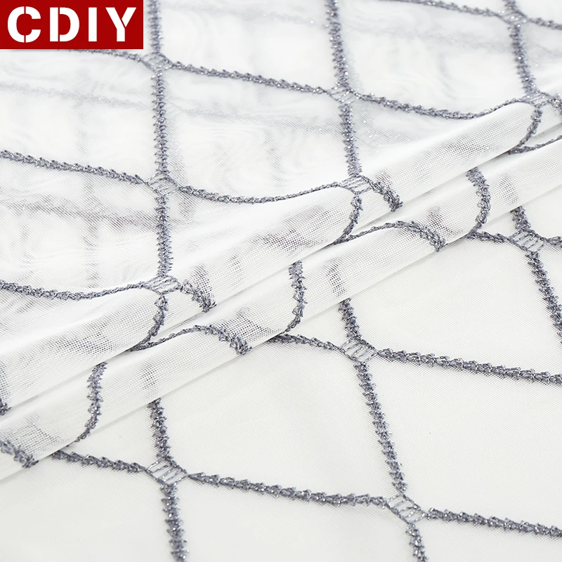 CDIY белые вышитые прозрачные оконные занавески и тюли для спальни гостиной кухни