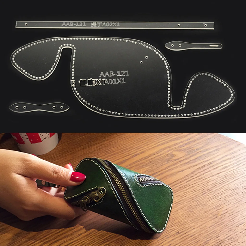 4 шт. кожевенное ремесло акриловый шаблон для трафарета ключ кошелек сумка