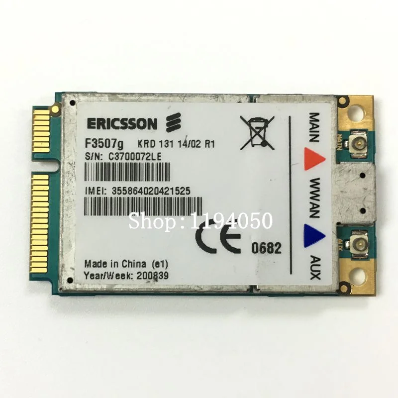 Разблокированный ERICSSON 3G 100% оригинальный F3507G WCDMA HSDPA / HSUPA HSPA + модуль GPS Поддержка