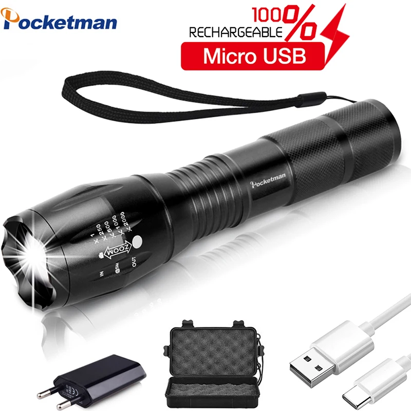 USB фонарик 6000 люмен Lanterna LED COB + L2/T6 тактический фонарь Масштабируемая лампа