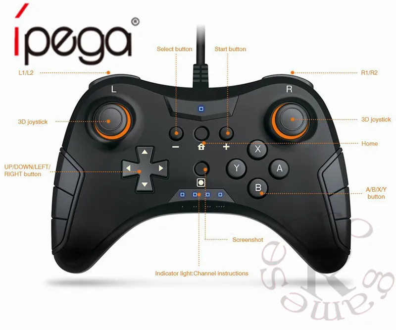 DHL 50 шт./лот USB проводной игровой геймпад Pro контроллер для Nintendo Switch Steam PC(Windows XP/7/8/10)